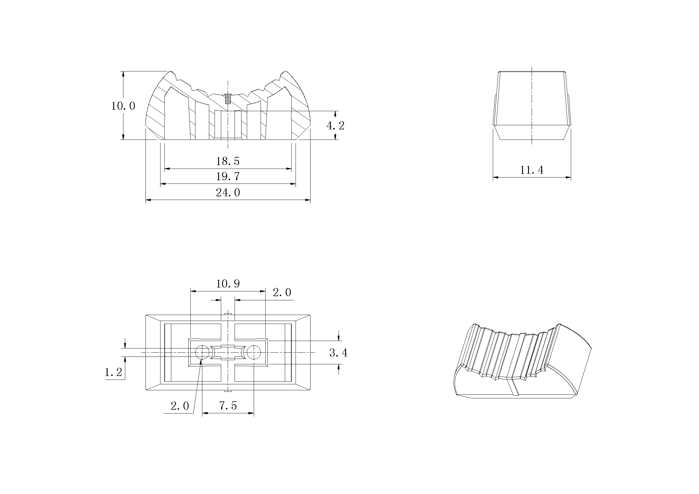 旋鈕|一體化卡塊|旋鈕鋁制|開關(guān)|按鍵|PEEK螺絲|PEI螺絲