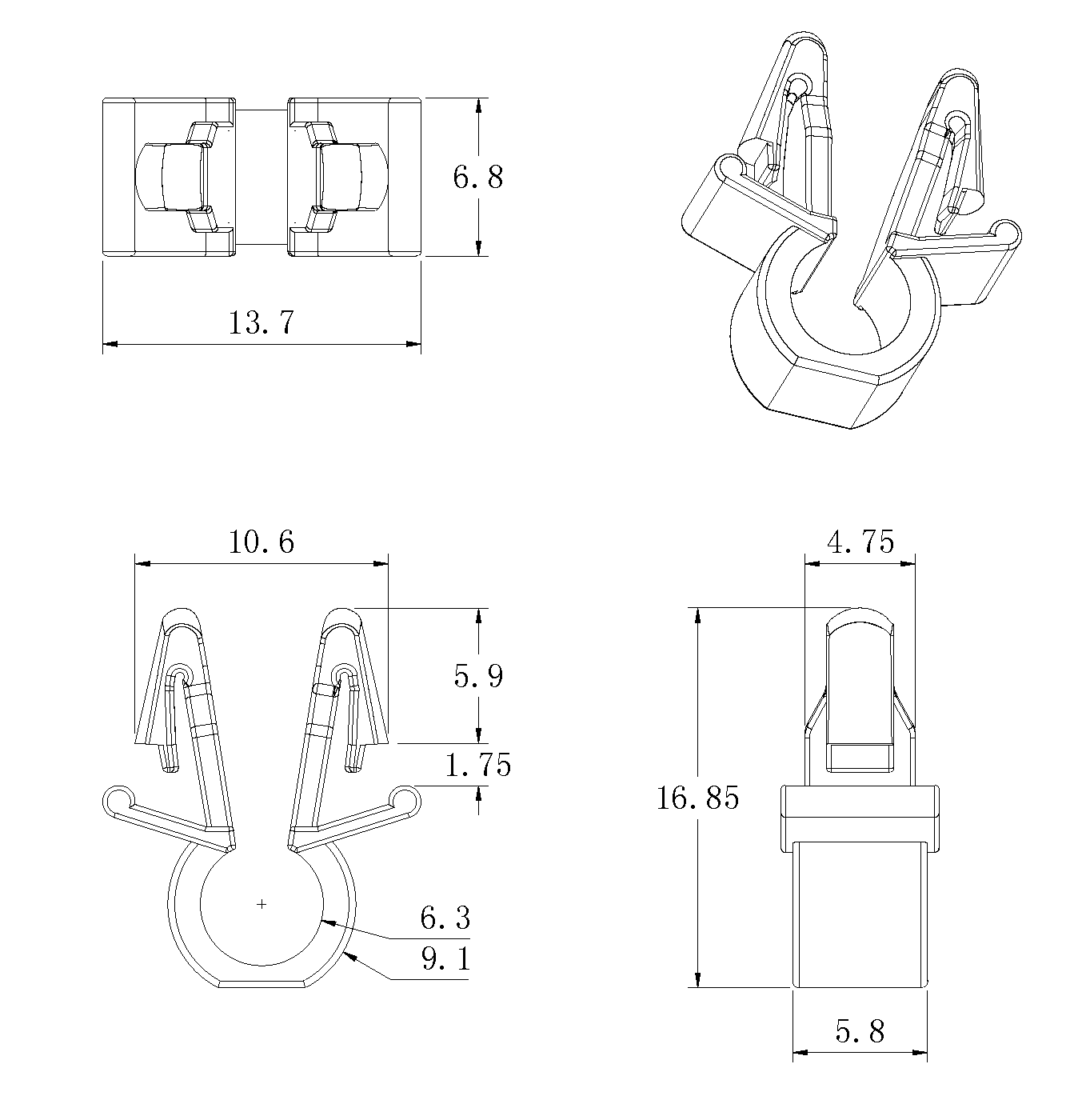 旋鈕|一體化卡塊|旋鈕鋁制|開關(guān)|按鍵|PEEK螺絲|PEI螺絲